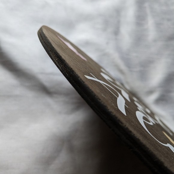 Wooden Door Sign Plaque. Round Brown, White - Picture 4 of 4